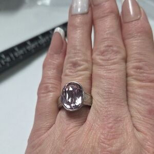 Elegant Pink CZ Gemstone Ring